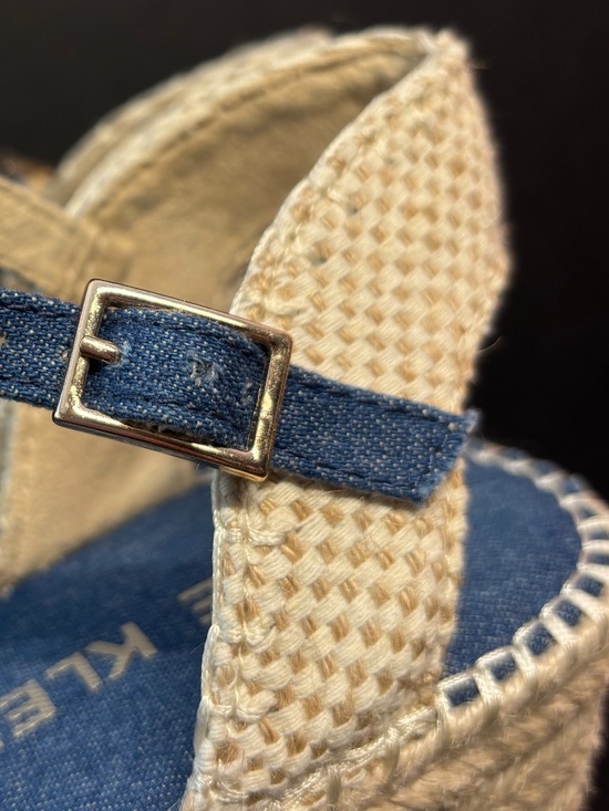 $_57.JPG?set_id=880000500F Anne Klein Denim NEW Espadrille Wedge Sandals Blue Canvas Ankle Strap S6